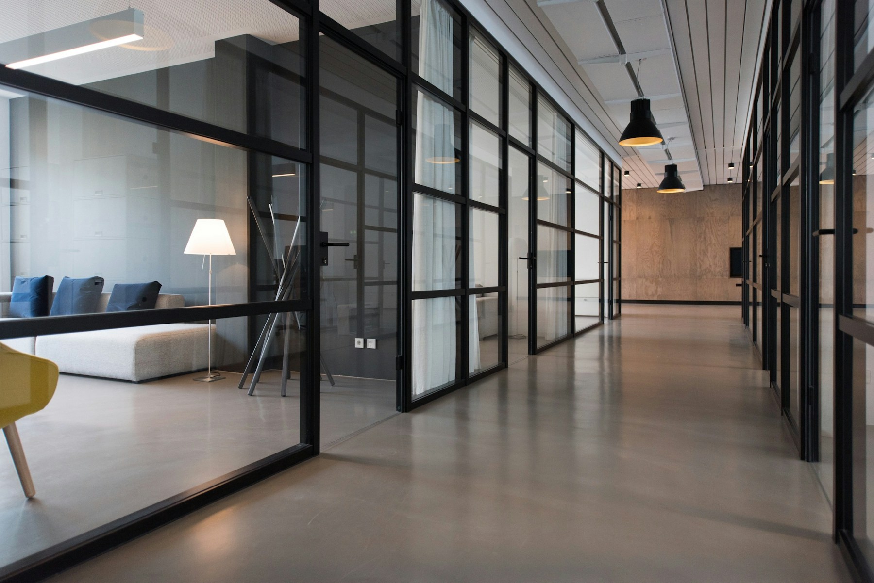 Contemporary open office; illustrative stock reference